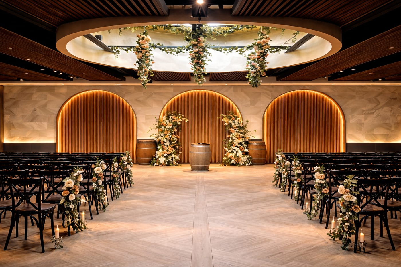 Chicago flower wall rental — white rose flower wall backdrop for wedding decor and event decoration rentals in Chicago